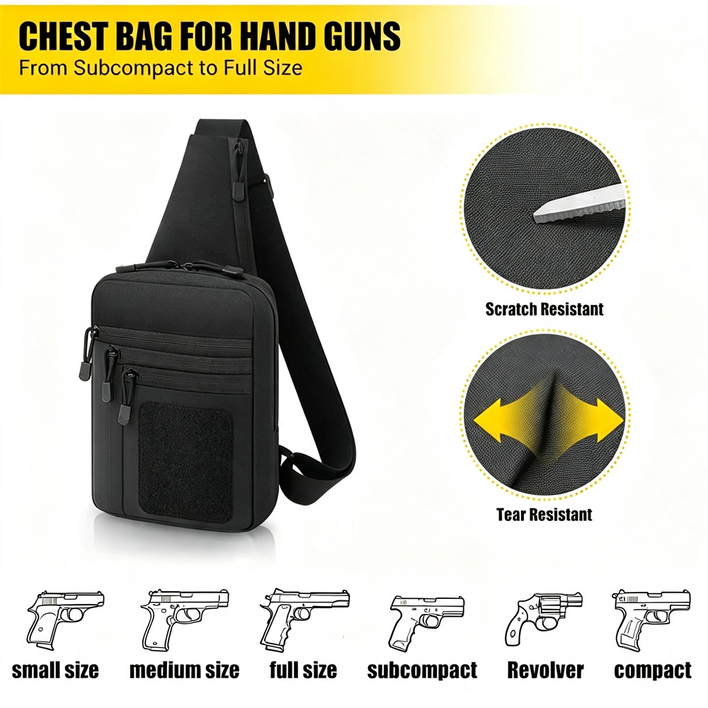 Concealed Carry Chest Gun Bag  - đánh giá và giá Edc Carry Pistols