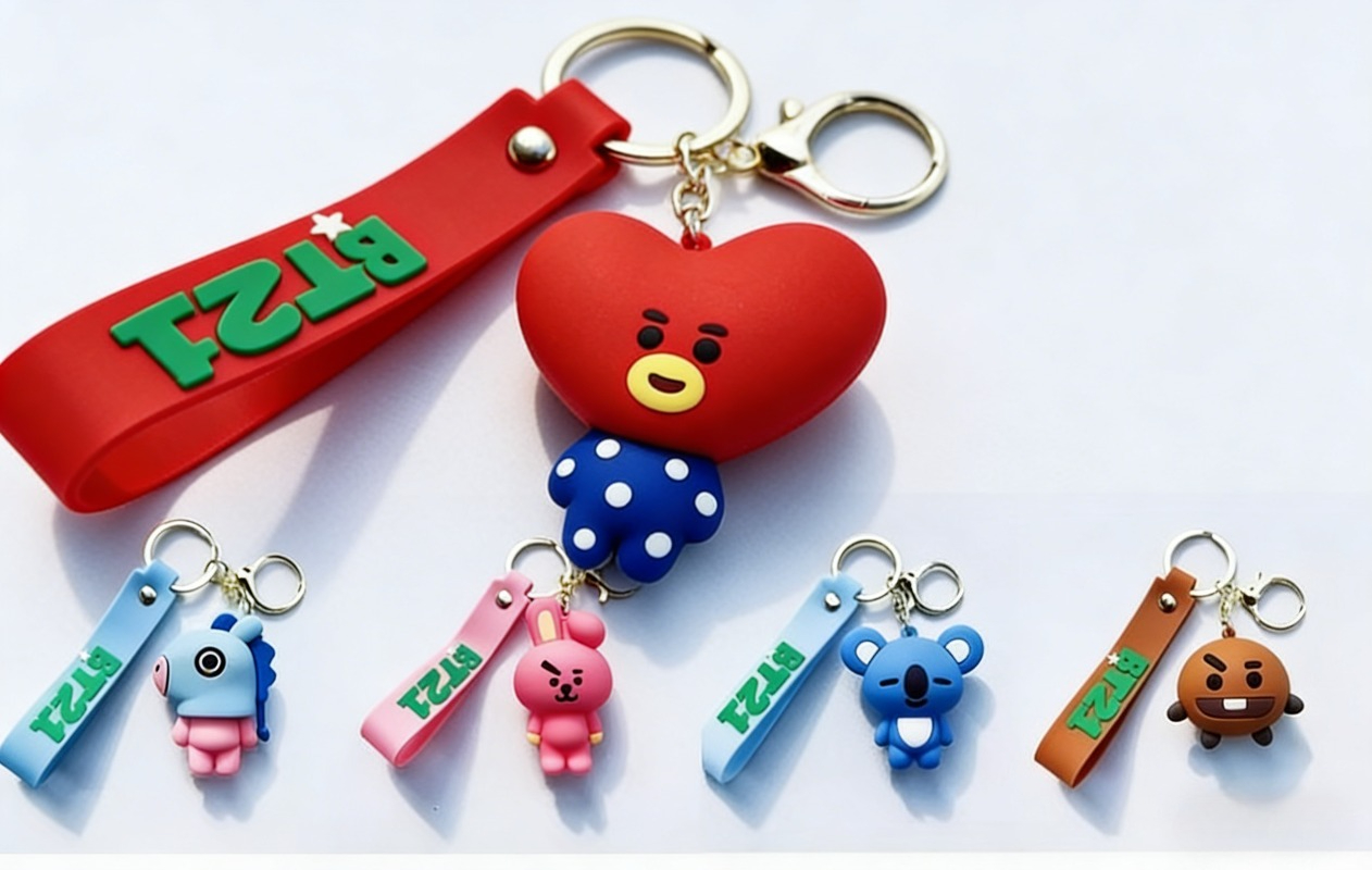 New BT21 Koya RJ Shooky Cooky  - đánh giá và giá Carabiner Keychain