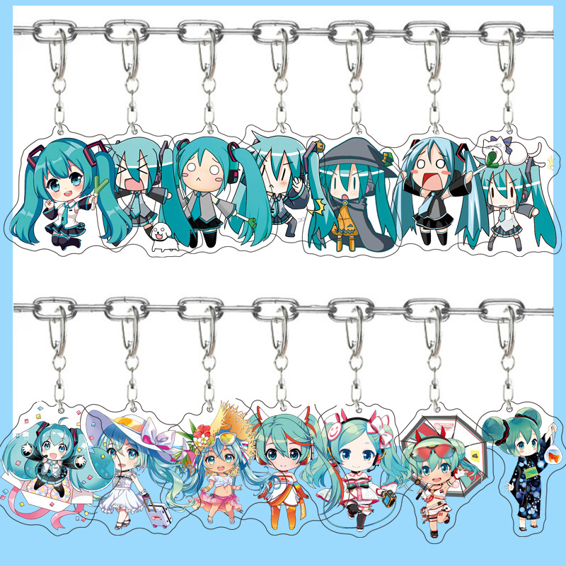 Hatsune Miku Anime Acrylic Cut - đánh giá và giá Carabiner Keychain